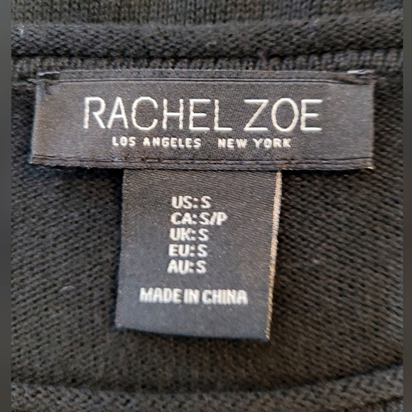 Rachel Zoe Black Cashmere Blend Animal Print "Weekend" Sweater - Size S - Picture 5 of 6